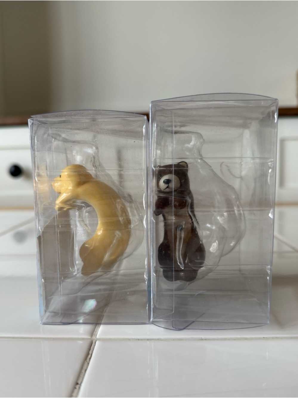 Animal Tea Bag Holders - Set of 2 in Box: Golden Retriever Dog & Bear - Picture 2 of 4